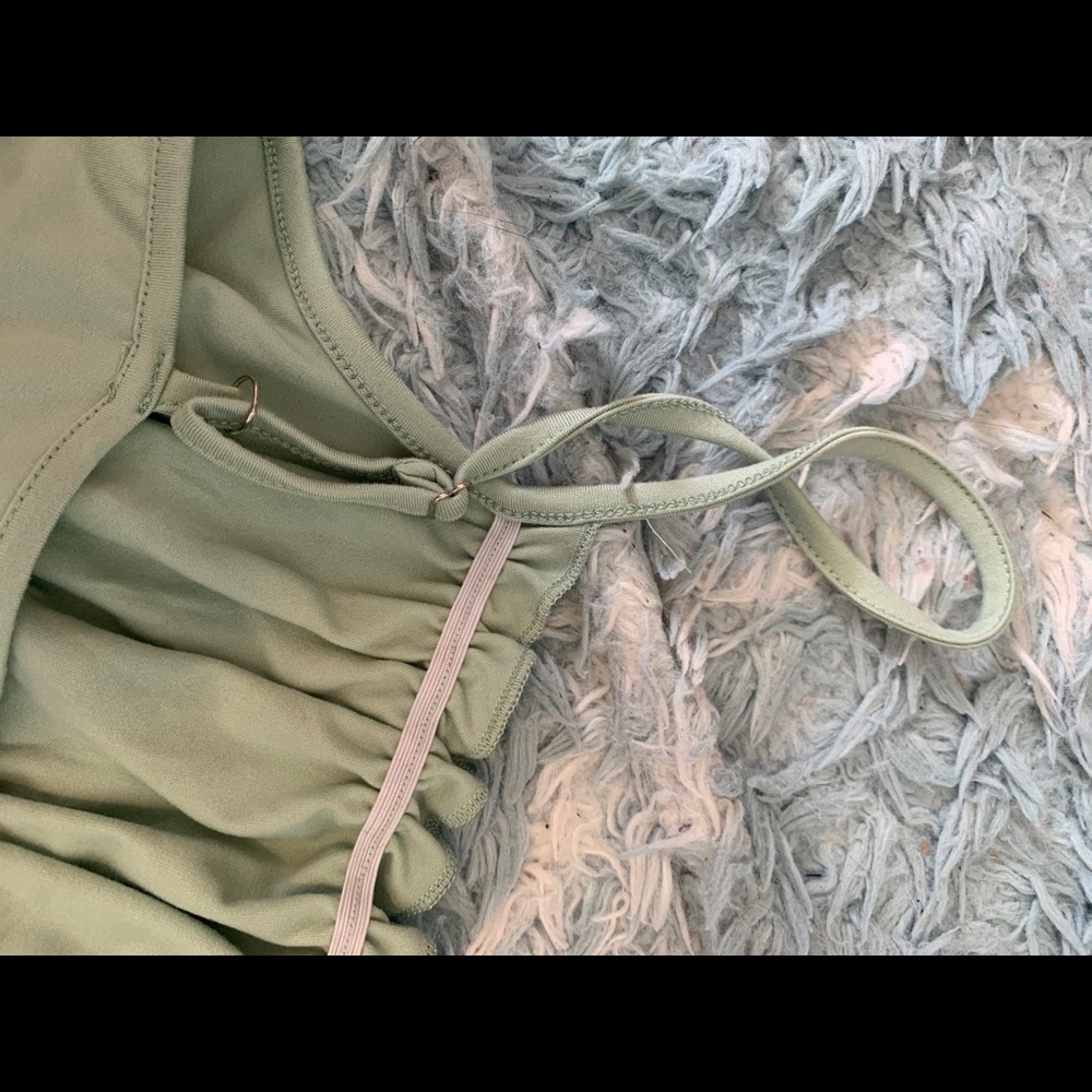 Green Ruched Dress - Picture 3 of 3